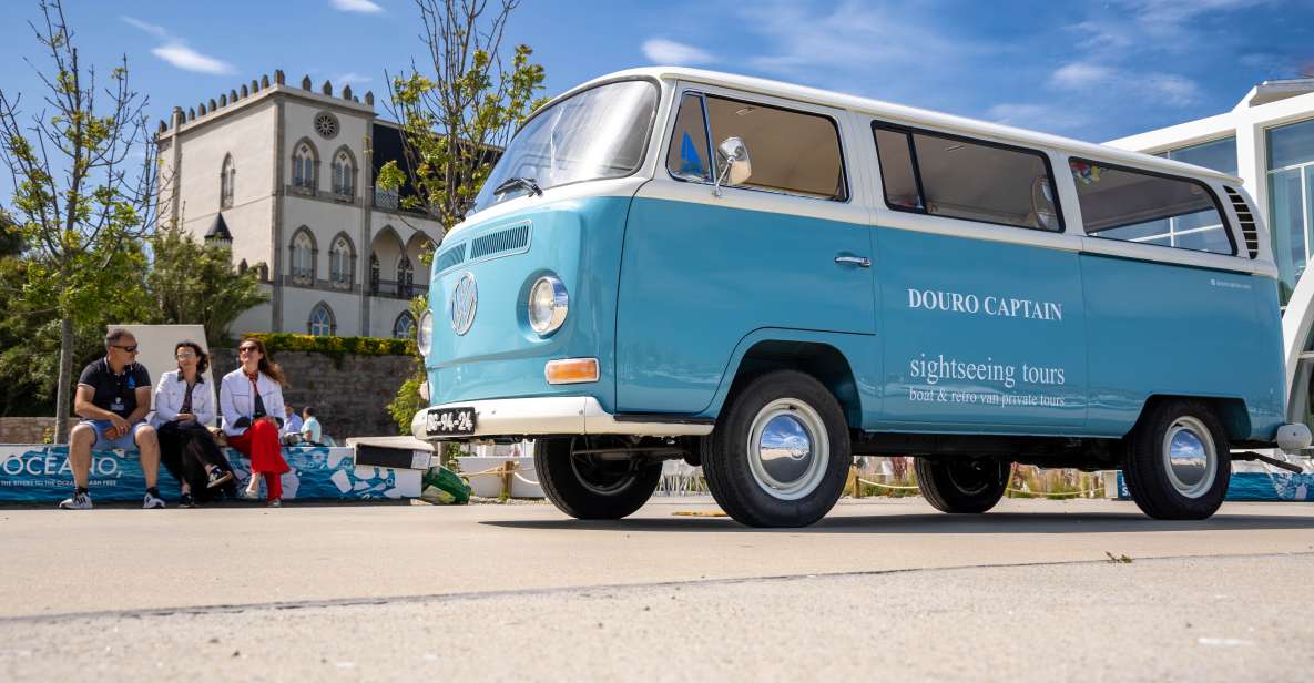 Best views to Porto from Gaia. VW Kombi tour with cocktail - Entering the Gaia-Porto viewpoints loop by vintage VW Kombi