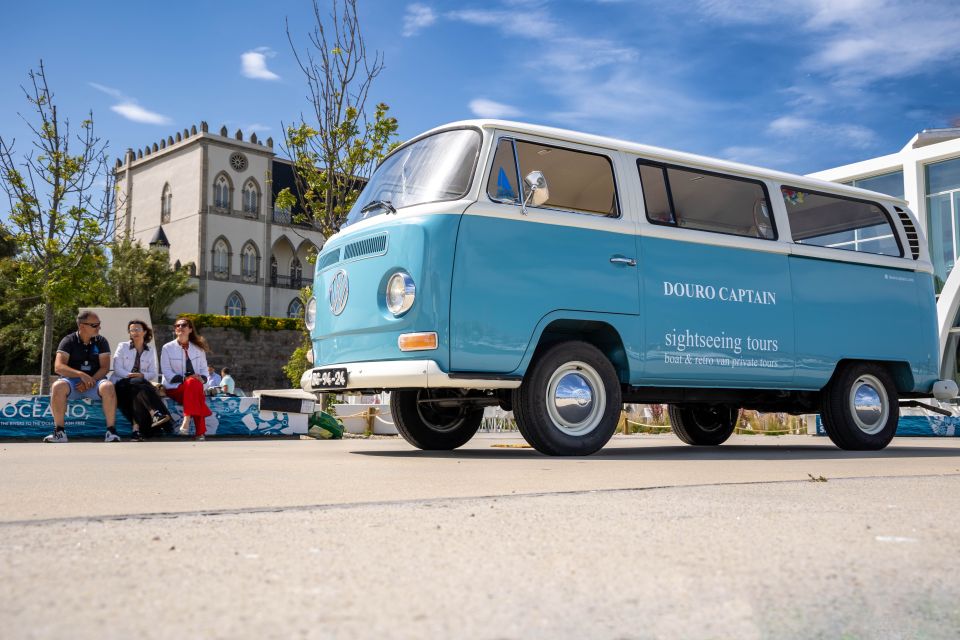 Best views to Porto from Gaia. VW Kombi tour with cocktail - Where you meet: easy starting point by D. Luis Bridge