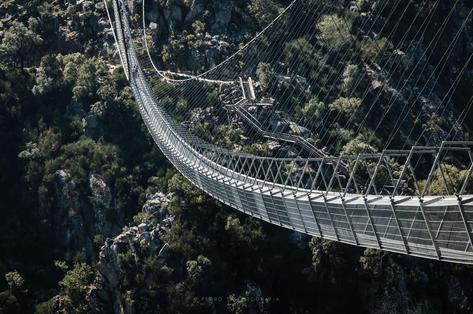 From Porto or Aveiro: 516 Arouca Suspended Bridge Tour - The ride and break in Arouca: where your time actually goes