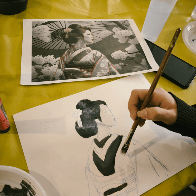 Porto: Acrylic Painting Workshop for Groups - Antero Quental - Acrylics, Brush Control, and the All-Important Drying Time