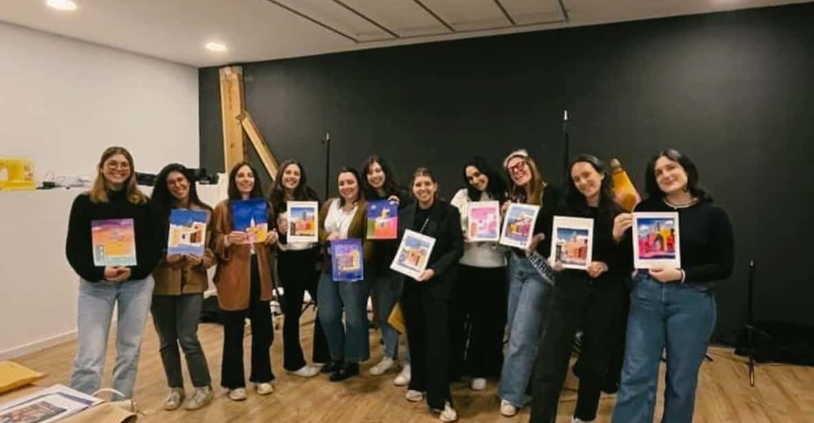 Porto: Acrylic Painting Workshop for Groups - Antero Quental - Porto Wine, Coffee, and the Social Rhythm of a Group Workshop