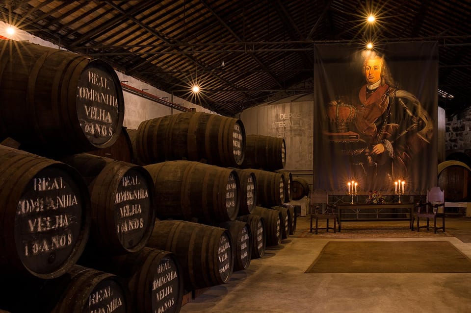 Porto: Carvalhas cellar tour at Real Companhia Velha - Inside the cellar: constant darkness and real aging equipment