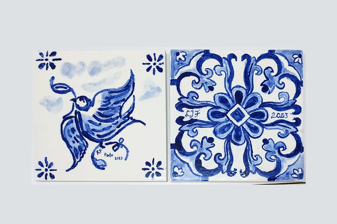 Porto Tile Painting Workshop in artist studio - Two Tile Techniques in One Class: Classic Azulejo vs Acrylic Take-Home