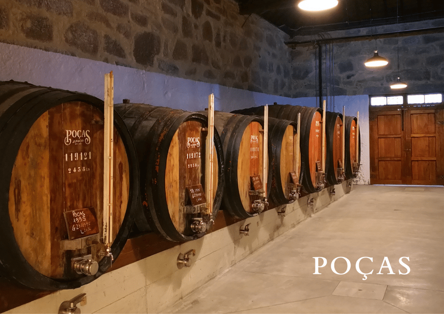 Vila Nova de Gaia: Winery Tour with 2 DOC Douro & 1 Port - From Poças reception to the cellar that smells like time